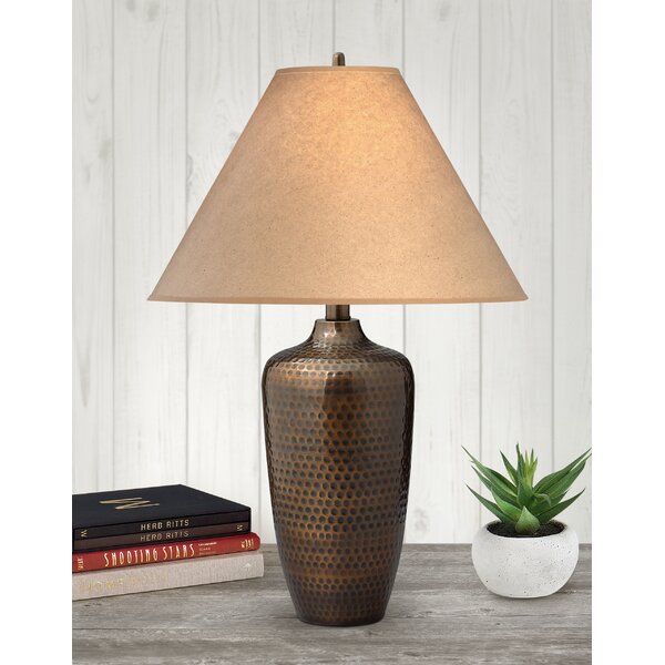 bronze hammered table lamp